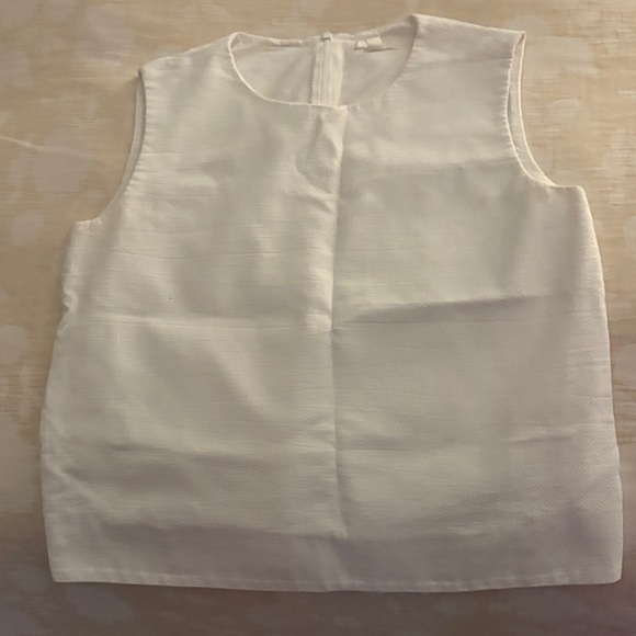 COS White Textured Sleeveless Blouse - Picture 1 of 2